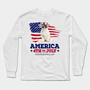 Shih Tzu Flag USA - America 4th Of July Independence Day Long Sleeve T-Shirt